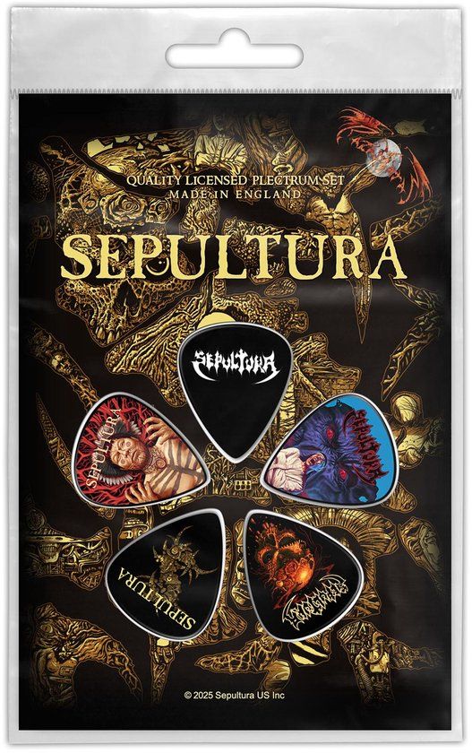 Sepultura Discography Unisex Plectrumset - meerkleurig - Standard