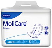 MoliCare Form 6 drops, voor matige incontinentie: goede betrouwbaarheid, extra bescherming tegen lekken en discretie voor vrouwen en mannen, 4x32 stuks