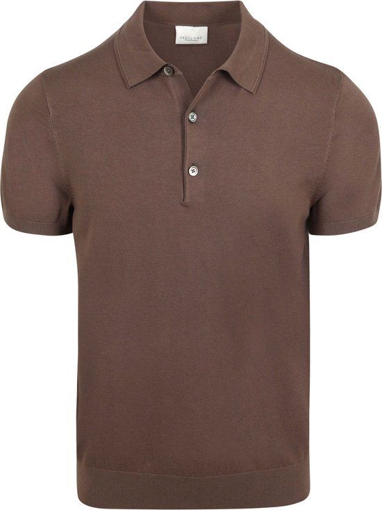 Profuomo Poloshirt Luxury Basic Bruin - Maat L - Heren