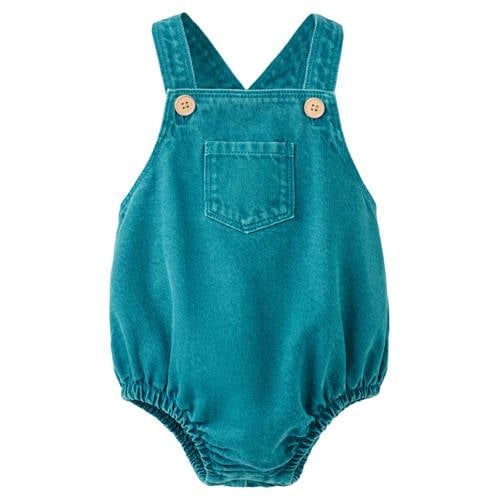 Mango Kids katoenen romper - blauw