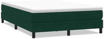 vidaXL Boxspring zonder matras fluweel donkergroen 140x210 cm