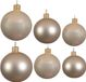 Kaemingk B.V. Ensemble complet de boules de Noël en verre champagne brillant/mat 26x pièces - 10x 6 cm - 12x 8 cm - 4x 10 cm