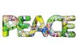 Casablanca Decoratieve letters, sculptuur, Peace in Street Art Desig - van kunsthars - accessoire decoratie woonkamer geschenk - hoogte 13 cm