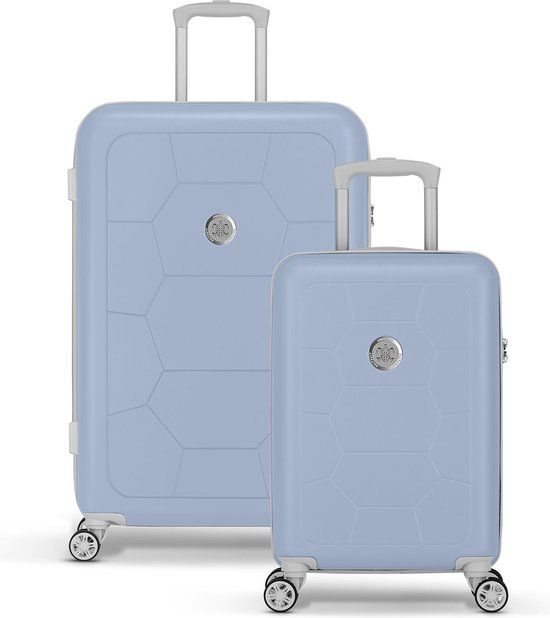 SUITSUIT Caretta Kofferset 2 delig - Glacier Lake - Blauw - Hardcase - 125 l - Cijferslot - 4 wielen