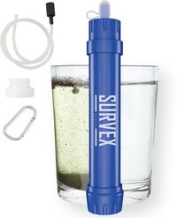SURVEX Personal Water Filter Straw XL - Blue