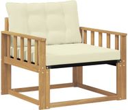 vidaXL - Buiten - bank - set - Massief - Acaciahout - en - Textilene