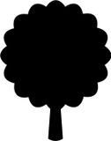 Ambiance Sticker Schoolbordsticker - uitwisbare zelfklevende muurstickers - LEISTEENBOOM - 45x35cm