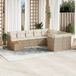 Maison Exclusive - Ensemble de meubles de jardin 10 pièces avec canapé et coussins, beige, en polyrotin