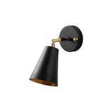 WELL HOME MOBILIARIO & DECORACIÓN Wandlamp, metaal, zwart, 10 x 26 x 21, fitting E27 max 40 W