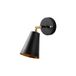 WELL HOME MOBILIARIO & DECORACIÓN Wandlamp, metaal, zwart, 10 x 26 x 21, fitting E27 max 40 W