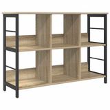 vidaXL Boekenplank 6-laags Bewerkt hout Sonoma Eik