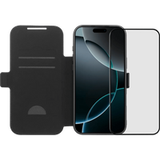 BlueBuilt Apple iPhone 17 Pro Max Book Case Leer Zwart + Screenprotector Glas