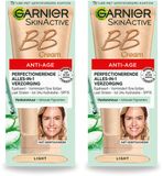 Garnier SkinActive BB Cream Light Anti-Aging Getinte Dagcrème 50 ml (2 stuks)
