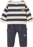 Vertbaudet Ensemble pull rayée + pantalon cargo bébé garçon