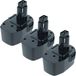 Vhbw - 3x Batteries compatibles avec Dewalt Dw991k-2, Dw992k-2, Dw994kq, Dw996k-2, Dw996kq Outil Électrique (1500 mAh, NiMH, 14,4 V)