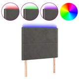 VidaXL Hoofdbord en Voeteneind Donkergrijs Polyester/Hout 1600 mm x 50 mm x 780-880 mm