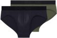 HOM Heren slip / onderbroek 2 pack Supersoft zwart / groen
