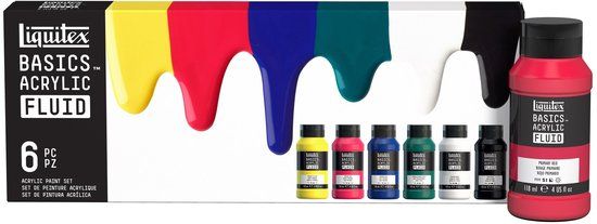 Liquitex Basics Fluid Acrylverf Set 6x118ml