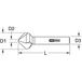 KS Tools 336.0177 HSS TiN Kegel- en verzinkboor 90°, 7,3mm