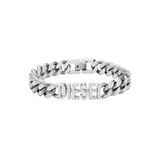 Diesel Bracelet en acier inoxydable pour hommes avec fermeture à rabat