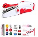 OEM Mini-naaimachine voor beginners, draagbaar, met accessoires, rood