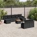 Maison Exclusive - Ensemble de jardin pour le jardin, composé de 10 pièces avec coussins, en polyrotin noir