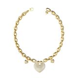 COLLAR Guess Jewellery JUBN05205JWYGT-U Goudkleurig Collier Vrouwen Kristal Hartje Goud 45 cm