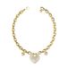 COLLAR Guess Jewellery JUBN05205JWYGT-U Goudkleurig Collier Vrouwen Kristal Hartje Goud 45 cm