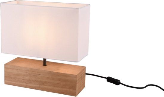 RL LIVE YOUR LIGHT Tafellamp REALITY Woody - Bruin - Hout - E27 - 60W - 30cm