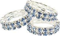 HKM Crystal Manenelastiekjes Babyblauw Set van 5 stuks