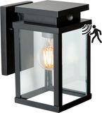 KS Verlichting Wandlamp Jersey Zwart Bewegingssensor E27 Aluminium