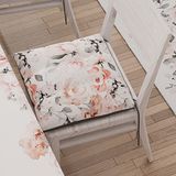 PETTI Artigiani Italiani - Keukenstoelkussens, set van 6 kussens voor keukenstoelen, keukenstoelhoezen van microvezel met digitale print en veters, 100%