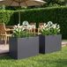 vidaXL Plantenbak Antraciet 60 x 40 x 50 cm
