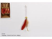 DUE ESSE CHRISTMAS SRL Veerhanger C/DEC. 21 cm rood