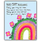 50e Emotional Rescue 50e BDAY, Ouder, Papieren Salade Verjaardagskaart