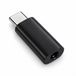 DrPhone JackBridge – USB-C naar 3,5mm Jack Adapter – AUX Audio Verloopstekker zonder DAC – voor Hoofdtelefoon – Zwart