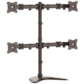 StarTech.com Monitor Stand for 4 Screens - Desk Mount - Adjustable - Black