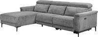 Notio Living Lund Hoekbank 3-zits Elektrische Relax Grijs Corduroy