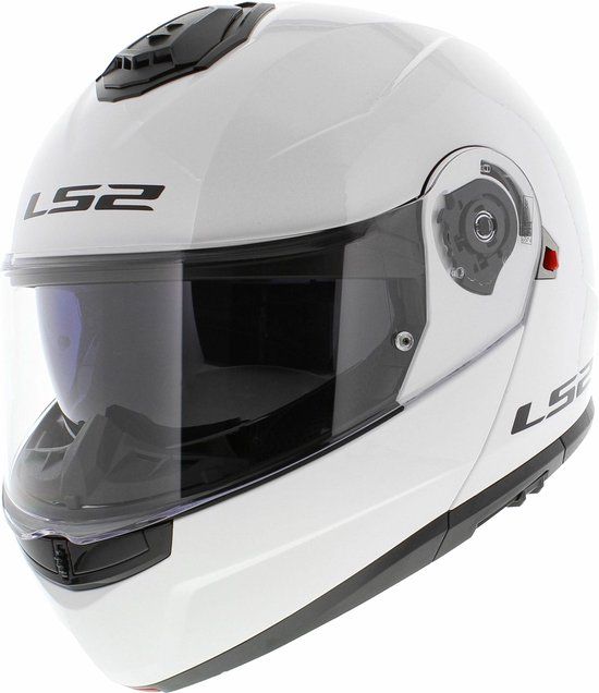 LS2 FF908 Strobe II Gloss Wit 06 Systeemhelm - Helm