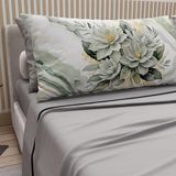 PETTI Artigiani Italiani - Katoenen beddengoed met kussenslopen met digitale print, eenpersoonsbed, beddengoedset met bloemenpatroon, saliegrijs, 100% Made in Italy