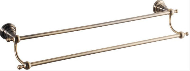 Sapho Diamond Dubbele Handdoekhouder Brons 60 cm - Messing