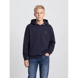 Petrol Industries hoodie met logo - donkerblauw