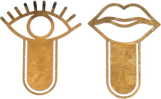 Housevitamin - Bladwijzers 'Eye' (Goud, 5x7cm) - 4 stuks