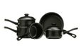 Premier Housewares 204202 Carbon Steel Belly Pan Set, Zwart, 5 Stuk