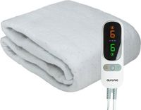 Auronic Elektrische Onderdeken XL - 190x90cm - 1 Persoons - 2 Warmtezones - Verwarmingsdeken - Wit