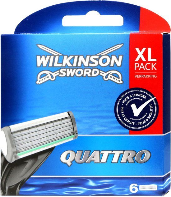 Wilkinson Quattro scheermesjes - 6 stuks