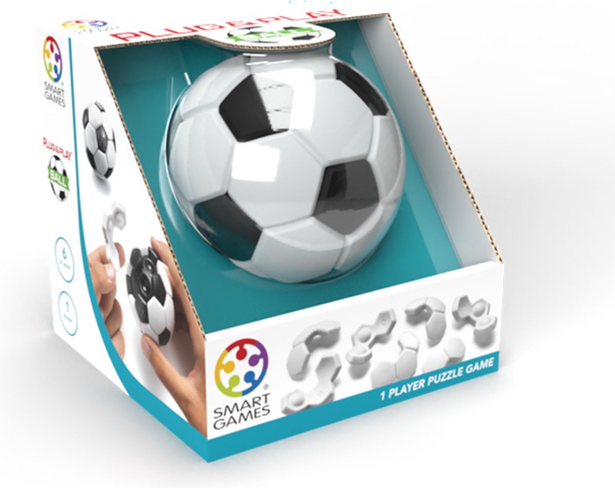 Smart games - Plug & Play Ball - voetbal puzzel - fidget toy