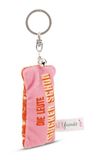 NICI Sleutelhanger mini pluche kussen Die mensen kijken al 8 cm met belletjes