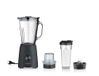 Severin SM3724 Staande mixer, smoothiemaker, elektrisch, 1,5 l, 2 standen, impulsfunctie, vaatwasmachinebestendige onderdelen, roestvrijstalen messen, incl. to-go houder en molen-opzetstuk, 600 W
