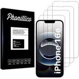 Phonillico® Gehard glas voor iPhone 16e [Pack 4]